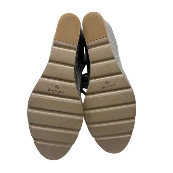 Vidorreta Taupe Suede & Faux Fur Espadrille Boots Size EU 39 Lace Up Wedge Heel - Picture 6 of 9